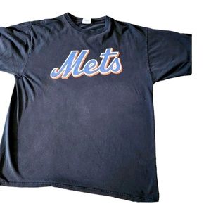 ⚾️NY MET’S | Vintage | T-Shirt | Double Sided Graphics 90’s Size Blk/Blu/orng
